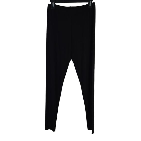 Sun Kim Leggings Women's M Black Stretch Minimalist Utilitarian Career Casual - Picture 1 of 7